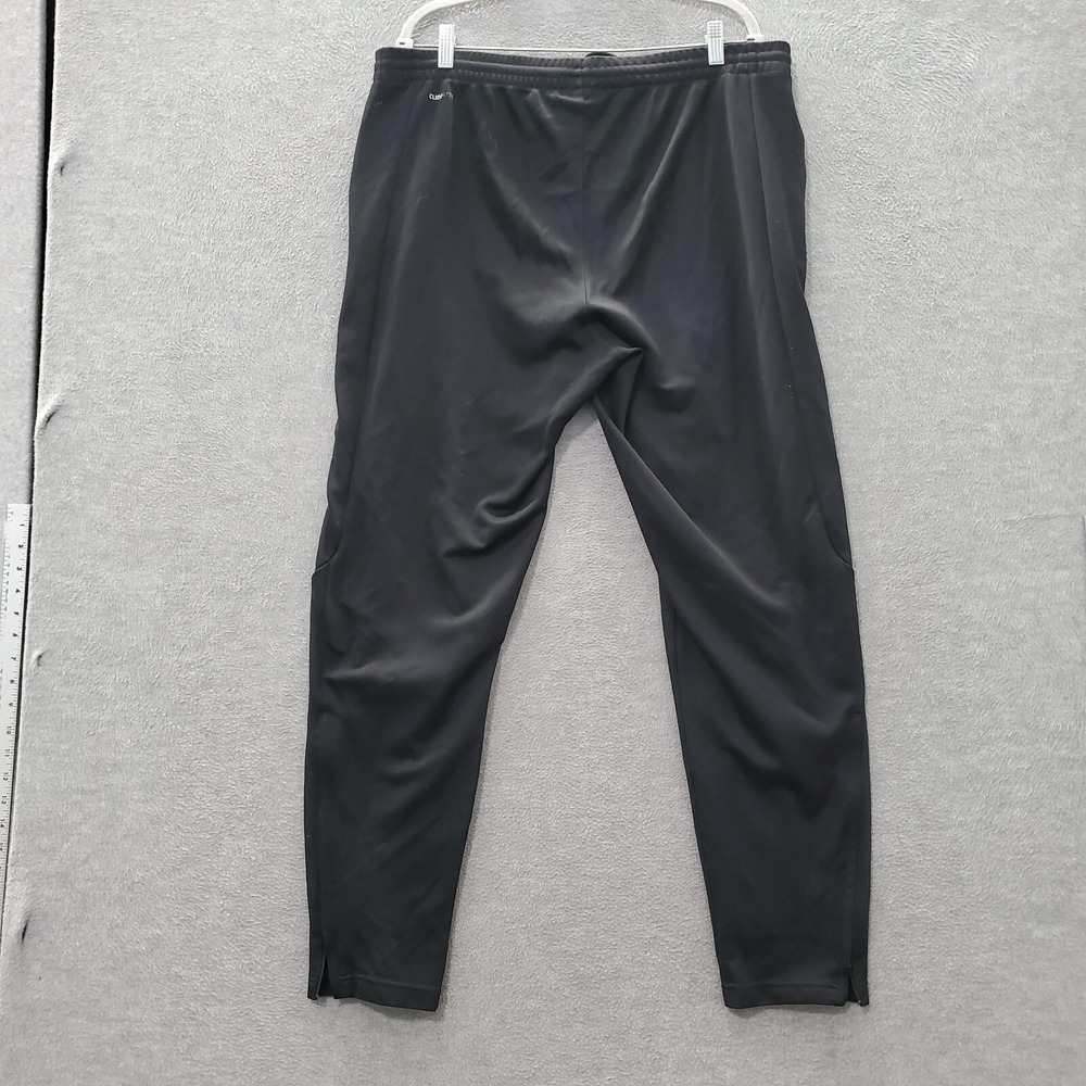 Adidas Men Activewear Pants XL Black Sweatpants Logo Climalite Drawstring - Picture 9 of 12